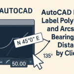AutoCAD Lisp: Label Polylines & Arcs with Bearings and Distances Easily